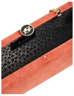 Dune London Belinda Tear Drop Clutch in Red