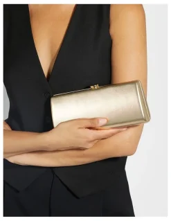 Dune London Belinda Tear Drop Clutch in Gold