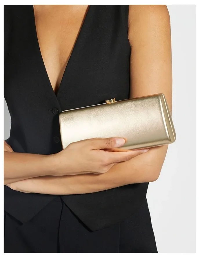 Dune London Belinda Tear Drop Clutch in Gold