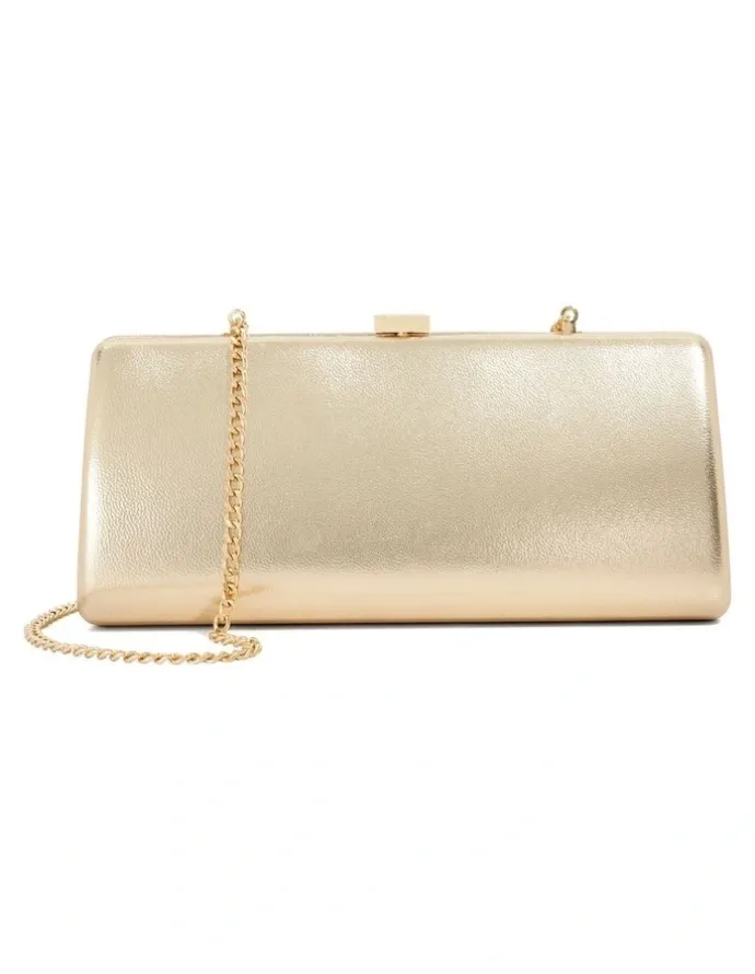 Dune London Belinda Tear Drop Clutch in Gold
