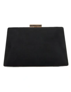Dune London Bellaria Angled Frame Clutch in Black