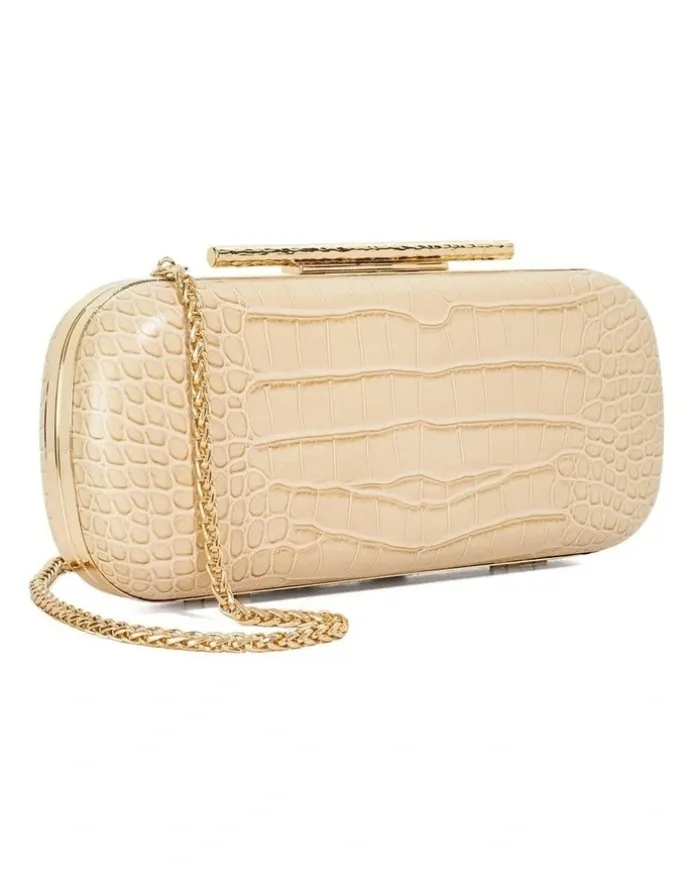 Dune London Body Clutch In Taupe