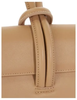 Dune London Brynie Loop Handle Clutch in Brown