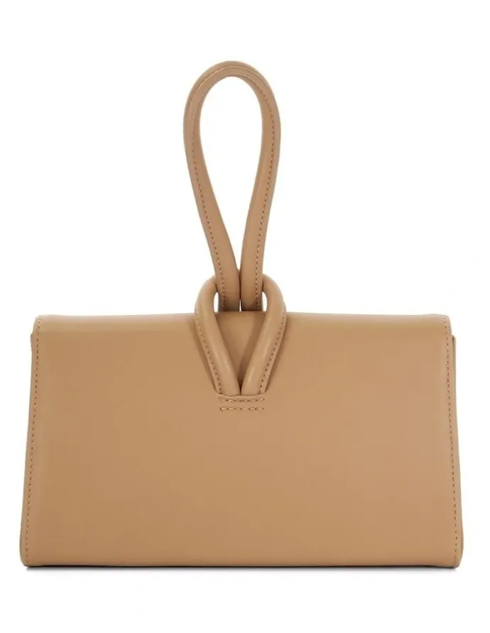 Dune London Brynie Loop Handle Clutch in Brown
