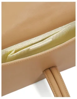 Dune London Brynie Loop Handle Clutch in Brown
