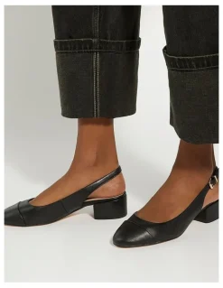 Dune London Casing Low Block Heel In Black