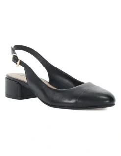 Dune London Casing Low Block Heel In Black