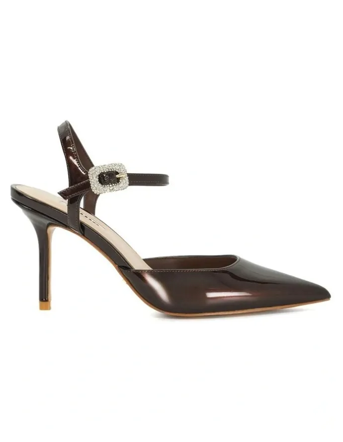 Dune London Channel Pumps in Brown
