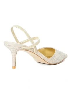 Dune London Classical Y Back Court Pumps in Gold