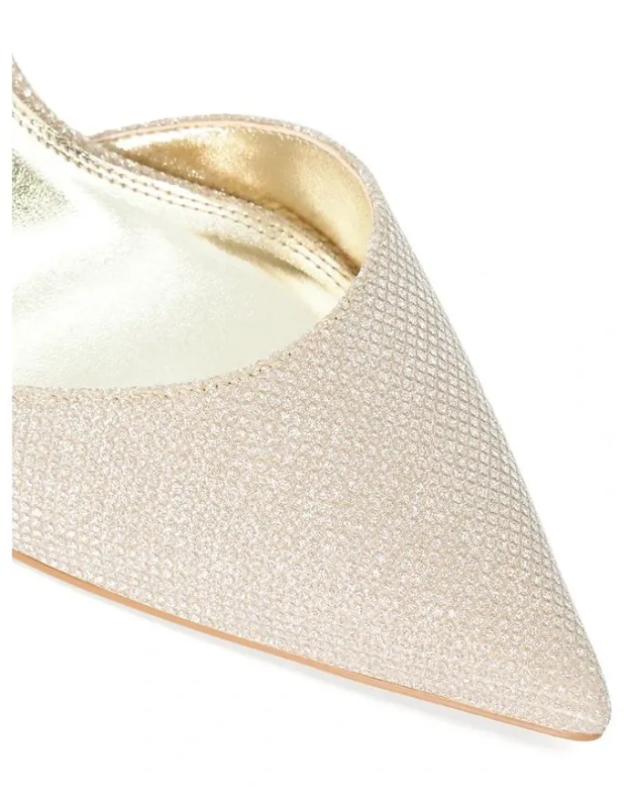 Dune London Classical Y Back Court Pumps in Gold