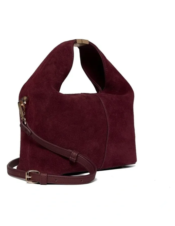 Dune London Debut Mini Soft Grab Bag in Burgundy