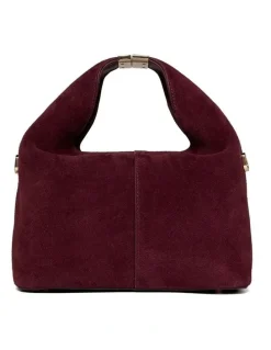Dune London Debut Mini Soft Grab Bag in Burgundy