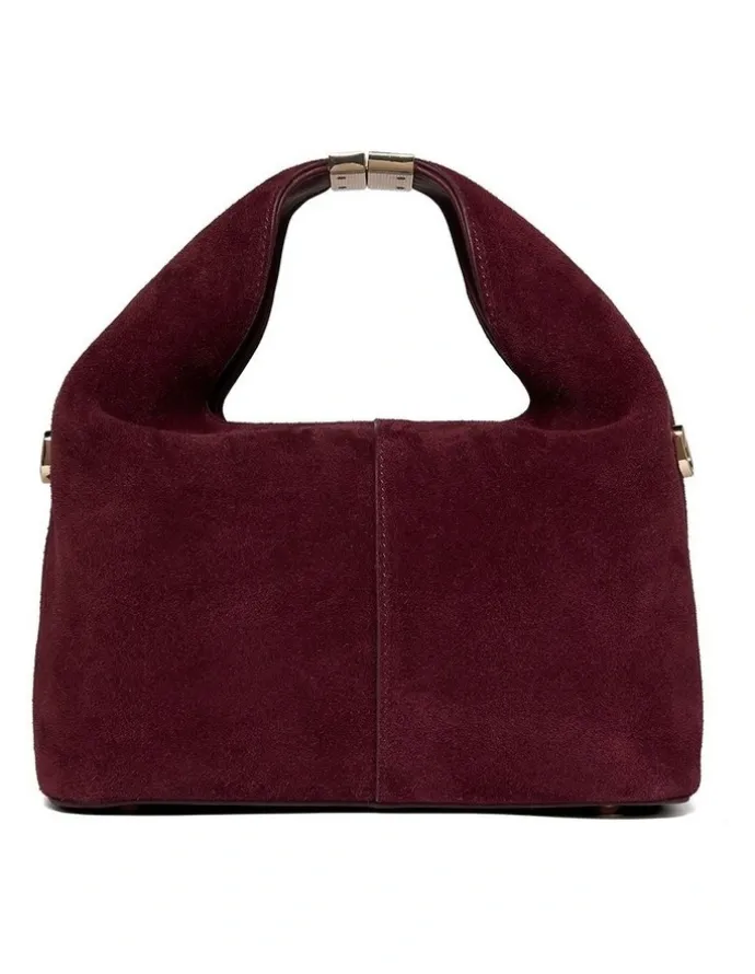 Dune London Debut Mini Soft Grab Bag in Burgundy