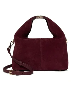Dune London Debut Mini Soft Grab Bag in Burgundy