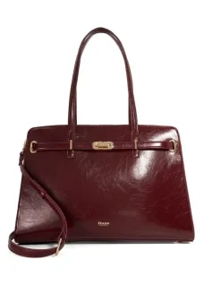 Dune London Define Tote Bag in Burgundy