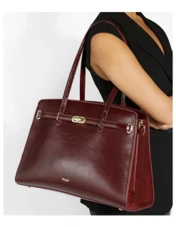 Dune London Define Tote Bag in Burgundy