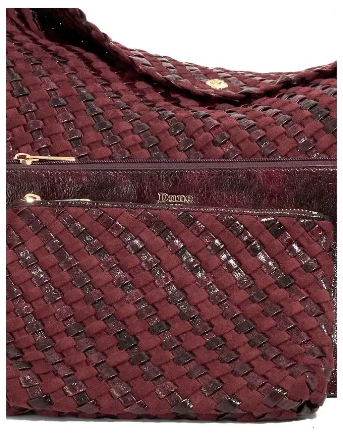 Dune London Deliberate XL Woven Slouch Tote Bag in Purple