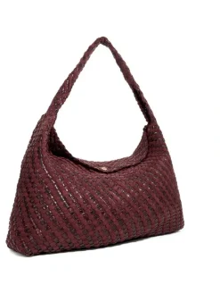 Dune London Deliberate XL Woven Slouch Tote Bag in Purple