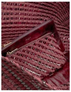 Dune London Deliberate XL Woven Slouch Tote Bag in Purple