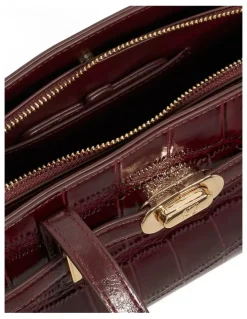 Dune London Depend Shoulder Bag in Burgundy