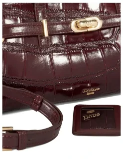 Dune London Depend Shoulder Bag in Burgundy