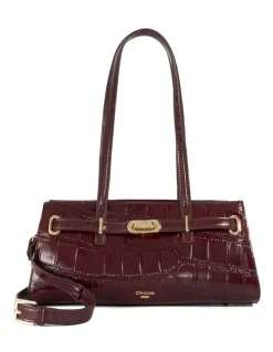 Dune London Depend Shoulder Bag in Burgundy