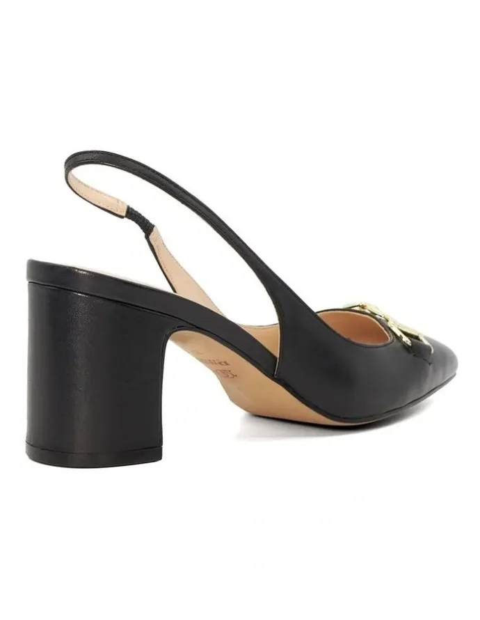 Dune London Detailed Slingback Pump in Black