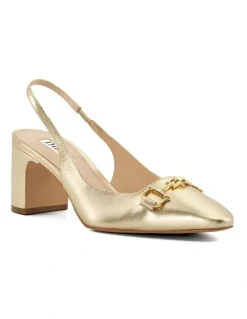 Dune London Detailed Slingback Pump in Gold