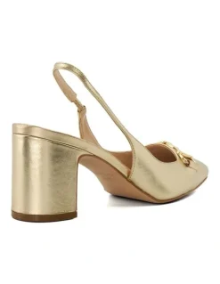 Dune London Detailed Slingback Pump in Gold