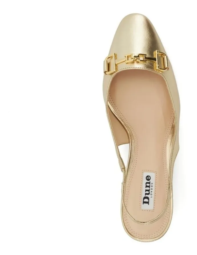 Dune London Detailed Slingback Pump in Gold