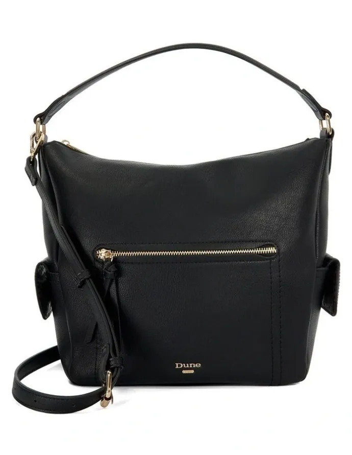 Dune London Dialo Large Slouch Shoulder Bag in Black
