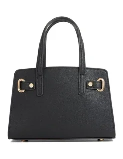 Dune London Dinkydefine Mini Belted Tote in Black