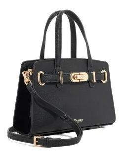 Dune London Dinkydefine Mini Belted Tote in Black