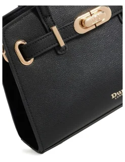 Dune London Dinkydefine Mini Belted Tote in Black