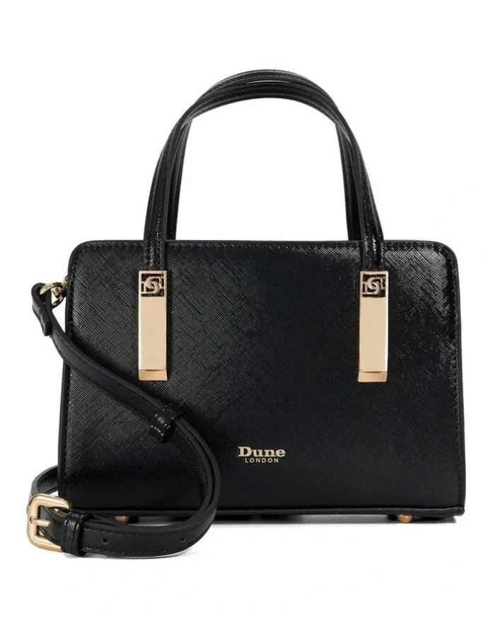 Dune London Dinkydenbeigh Mini Top Handle Tote in Black
