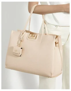 Dune London Direct Tote Bag in Ecru