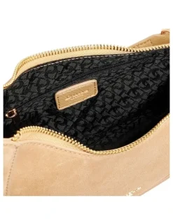 Dune London Direction Asymmetric Shoulder Bag in Taupe
