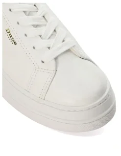 Dune London Eastern Lace Up Flatform in White