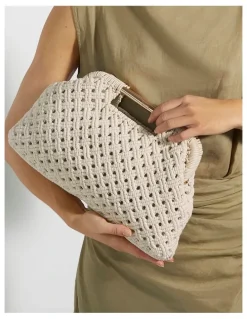 Dune London Elsabeth Clutch in Cream