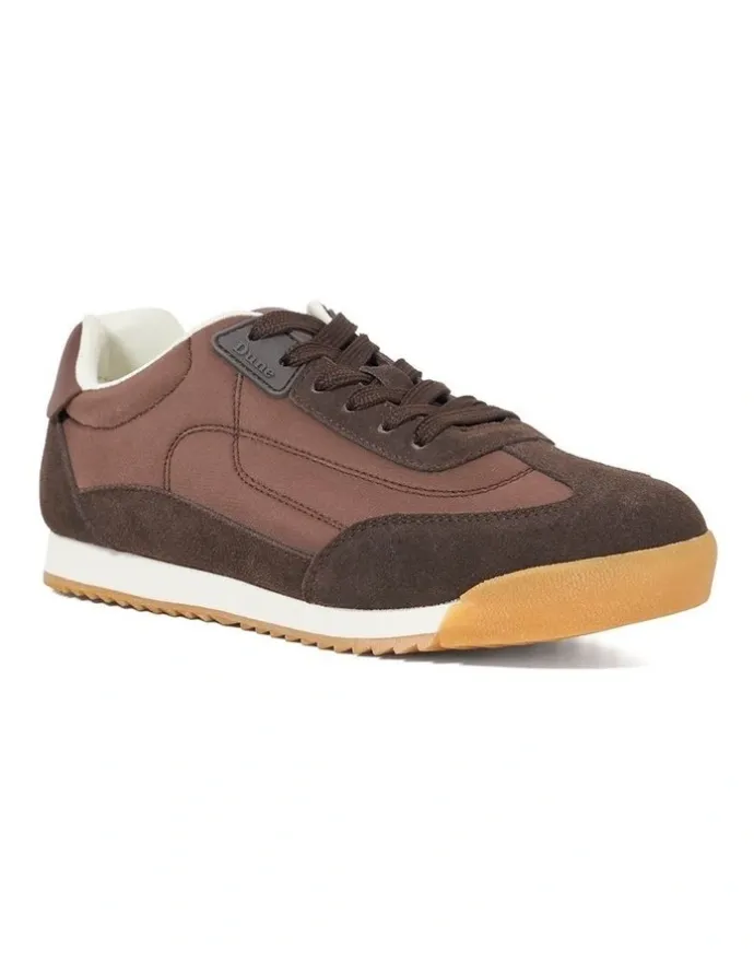 Dune London Emanie Retro Trainer in Brown