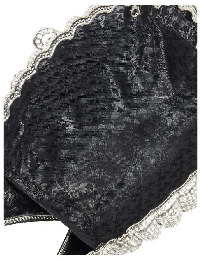 Dune London Embellished Shell Clutch In Silver