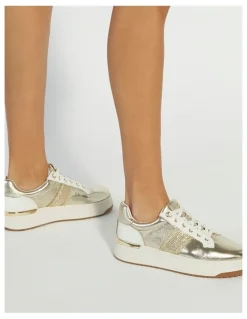 Dune London Emeelia Sneaker In Gold