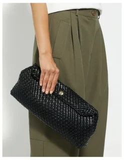 Dune London Encourage Woven Clutch in Black