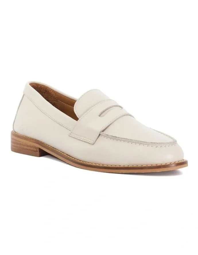 Dune London Ginelli Loafer in Ivory