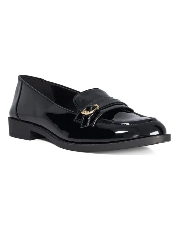 Dune London Globing Patent Loafer In Black