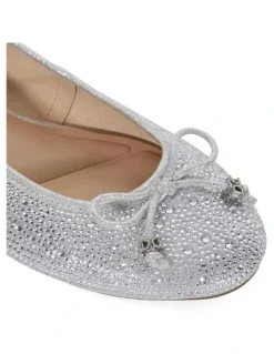 Dune London Hallis Ballet Flat in Silver