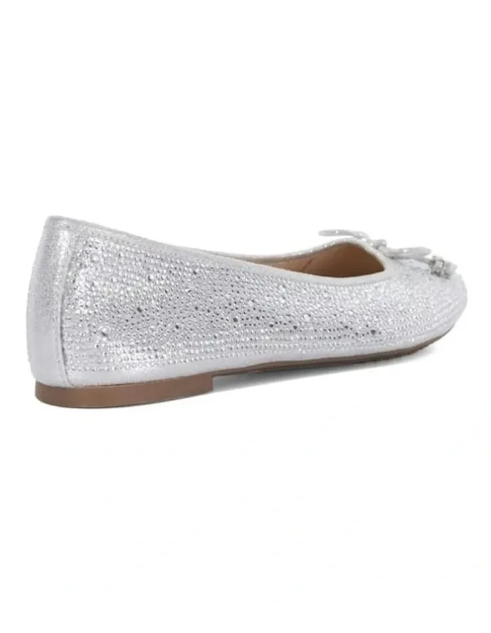 Dune London Hallis Ballet Flat in Silver