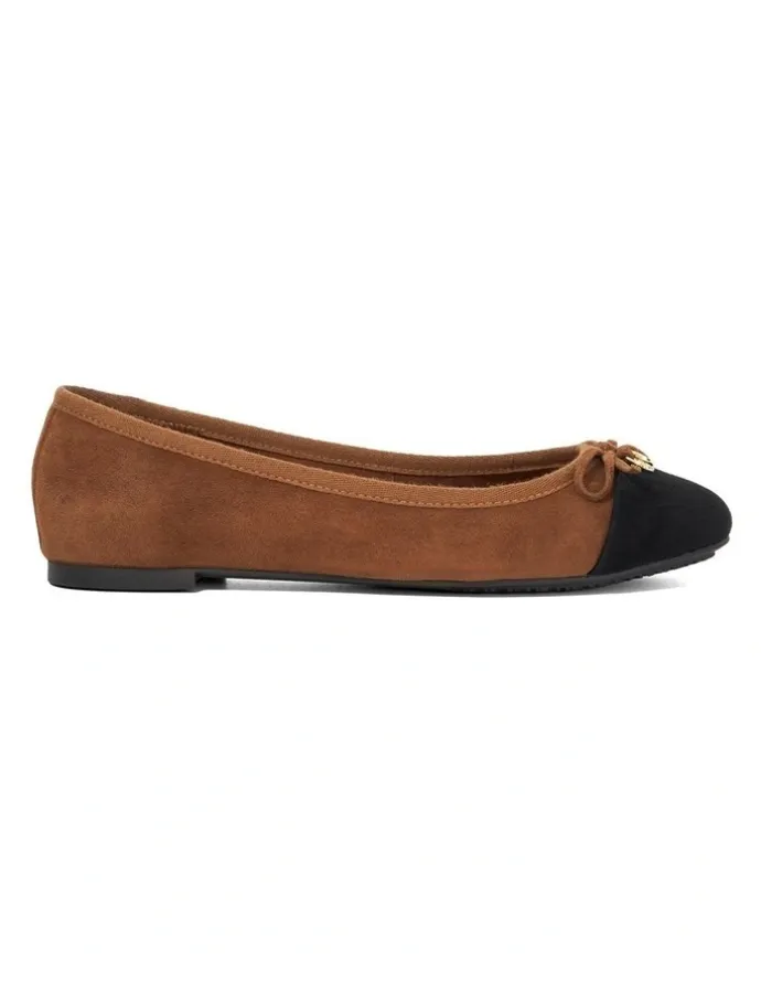 Dune London Harpington Ballet Flat in Brown