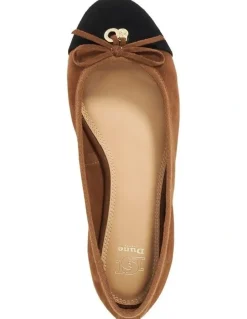 Dune London Harpington Ballet Flat in Brown