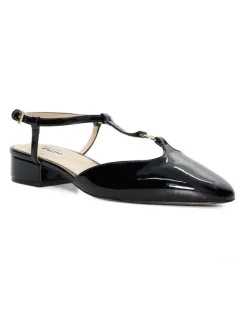 Dune London Heya Open Flat Heels in Black